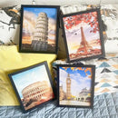 Boho Wall Art Decor, London, Tower of Pisa, Paris, Eiffel Tower,Roman Colosseum,City Wall Decor Art ,Modern Landscape Wall Art for Living Room Bedroom Prints Poster ,8x10 Inch Set of 4,Unframed by CozyNest Decor