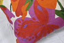 Floral Bloom Pillow Cover | Suzani Accent Pillowcase | Flower Accent Cushions | Hand Embroidered Wool Cushion - 18x18 by CozyNest Decor