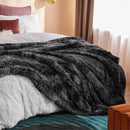Bedsure GentleSoft Fluffy Black Blanket Cozy Gifts for Men, Black Home Decor Soft Fuzzy Plush Thick Warm Sherpa Fleece Faux Fur Throw Blanket for Couch Bed, Living Room College Dorm Decor, 50x60 by CozyNest Decor