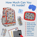 Bentgo Kids 2-in-1 Backpack & Insulated Lunch Bag - Durable 16” Backpack & Lunch Container in Unique Prints for School & Travel - Water Resistant, Padded & Large Compartments (Trucks) by TinyTreasures Baby Boutique