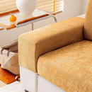 Couch Cushion Covers Individual Large Super Stretch Chenille (Softer Version) Sofa Cushion Covers, Armrest Cover Couch Slipcovers Furniture Protector (2PC, Khaki) by CozyNest Decor