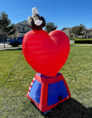 5 Foot Tall Patriotic Independence Day 4th of July Inflatable Love Heart with American Flag and Bald Eagle Pre-Lit LED Lights Outdoor Indoor Lawn Yard Holiday Decoration Blow up Home Garden Decor by GreenHaven Gardens