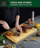 ROYAL CRAFT WOOD Extra Large Cutting Boards for Kitchen Meal Prep & Serving-Bamboo Wood Cutting Board with Deep Juice Groove - Charcuterie & Chopping Butcher Block for Meat - Gadgets Gift (XL 18x12") by CozyNest Decor