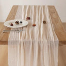 3Pcs Beige Gauze Rustic Cheesecloth Table Runner 120 Inch 10 FT for Wedding Baby Shower Bridal Shower Birthday Engagement Garden Outdoor Party Long Sheer Boho Decorations by CozyNest Decor