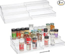 SIMPLEMADE 3-Tier Spice Rack Organizer - Versatile Storage Shelf for Kitchen, Bathroom, Bedroom & Office, Set of 2, Expandable Clear by CozyNest Decor