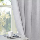 Blackout Curtains 84 Inch Length 2 Panels Set, 100% Black Out Textured Thermal Curtains, Grommet Privacy Light Blocking Drapes for Living Room Bedroom Luxury Deco(52W × 84L inch, Off-White)
