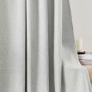 Joydeco Faux Linen Curtains 96 Inches Long 2 Panels Set for Bedroom Living Room, 52 inch Wide Light Filtering Drapes with Back Tab & Rod Pockets (52x96 inch, Greyish White) by CozyNest Decor