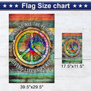 FLAGWIX American Flag, Peace Sign Hippie Flag, Imagine All The People Living Life In Peace - 4th of July Decorations, Garden Flag 12x18 - USA Flags Premium Polyester, Decorative Indoor Outdoor Flag by GreenHaven Gardens