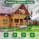 Bird Feeder Pole for Outdoors Heavy Duty Squirrel Proof, 2 Pack 108 Inch Adjustable Tall Shepherds Hooks for Outdoor with 5 Prongs Base, Double Shepherd Hooks (2 Pack Black, 108 Inch) by GreenHaven Gardens