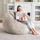 Hobestluk Bean Bag Chairs Large Bean Bag Couch for Adults Stuffed Sofa Chair Comfy Giant Bean Bag Chair with Spacious Design for Reading, Playing or Relaxing (Brown) by CozyNest Decor
