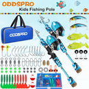 ODDSPRO Kids Fishing Pole Pink, Portable Telescopic Fishing Rod and Reel Combo Kit - with Spincast Fishing Reel Tackle Box for Girls, Youth by TinyTreasures Baby Boutique