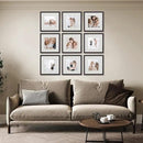 Sheffield Home 9 Piece Gallery Wall Frame Set, 12x12 Inch, Dark Oak by CozyNest Decor