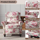 UIXE Pushback Recliner Chairs Set of 2, Fabric Armchair Push Back Accent Chair, Rivet Trim Club Chair Home Theater Overstuffed Single Sofa Reading Seat for Living Room, Pattern by CozyNest Decor