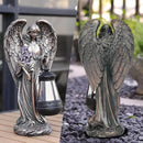 Solar Angel Outdoor Garden Decor Statues – 13.2 inches Solar Outdoor Sculptures for Outside Yard Art Patio Balcony Front Lawn Ornaments Gifts for Mom Grandma Women（Bronze） by GreenHaven Gardens