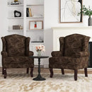 Accent Chair, High Back Upholstered Armchair with High Resilience Sponge & Wood Legs, Mid-Century Modern Comfy Single Sofa Reading Chairs for Living Room, Bedroom (Cranberry, Set of 2) by CozyNest Decor