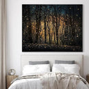 SIGNWIN 36"x46" Extra Large Framed Wall Art Magical Firefly Night Forest, Enchanted Woodland Scene for Home Living Room Bedroom Decor (Frame Assembly Required) by CozyNest Decor