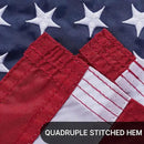 AZCOVER American Flag 16x24 Inch Boat Flag for Outside Made in USA Heavy Duty Nylon American Flags for Outdoor with Embroidered Stars Sewn Stripes and Brass Grommets All Weather Lasting United States by GreenHaven Gardens