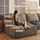 136" Sectional Couches for Living Room Modern Modular Sofa with L-Shape Couchs Upholstered Boneless Couch Deep Seat Sectional Couch with Chaise (Camel, Left Facing Chaise+3Seaters) by CozyNest Decor