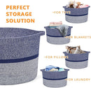 Extra Large Storage Basket - Soft Woven Organizer, 22" x 14" by TinyTreasures Baby Boutique