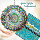 Wind Spinner Rich Love Mandala Wind Spinner Outdoor Hanging Wind Sculptures Kinetic 3D Metal Wind Catcher Yard Art Decoration Garden Decor Gifts for Women/Men/Mother/Father/Daughter/Grandma by GreenHaven Gardens