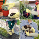 HANDLANDY Rose Pruning Gardening Gloves for Men Women, Thorn Proof Forearm Protection Leather Garden Gloves, Gardening Gifts for Gardeners (Beige- Goatskin, X-Large (Pack of 1)) by GreenHaven Gardens