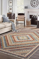 Keen Home Design 4x6 Rug - Machine Washable Area Rug with Non-Slip Backing, Ideal for Living Room, Dining Room, Bedroom - Vintage, Easy Clean, Durable, Low Pile Rug - (4' x 6') by CozyNest Decor