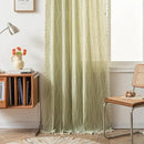 Sutuo Home Boho Curtains 96 Inches Long for Bedroom Living Room Nursery Patio, Bohemian Tassels Country Window Treatment Drape for Christmas Decorations, 1 Panel 59" W x 96" L,Green Stripe Floral by CozyNest Decor