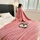 UKELER Sherpa Bed Blanket 80 × 90 inch, Ultra Soft Queen Size Throw Blankets for All Season, 470 GSM Cozy Plush Striped Fleece Blanket for Bedroom Living Room Dorm Hostel Sofa Camping, Pink by CozyNest Decor