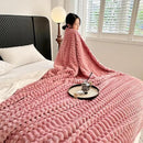 UKELER Pink Sherpa Throw Blanket 60 × 80 inch, 470 GSM Striped Sherpa Fleece Blankets for All Season, Warm and Cozy Blanket for Couch Sofa Bed Office Camping by CozyNest Decor