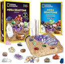 NATIONAL GEOGRAPHIC Mega Gemstone Dig Kit – Dig Up 15 Real Gemstones and Crystals, Science Kit for Kids, Gem Digging Kit, Gift for Girls and Boys, Mining Kit, Rock Collection by TinyTreasures Baby Boutique