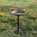 Backyard Expressions Outdoor Garden Bird Bath - Bronze - Weather Resistant Polyresin - 27 Inch by GreenHaven Gardens