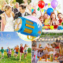 Upgraded Bubble Machine Gun, Built-in Solution, Automatic Blower, 8000+ Bubbles Per Minute for Kids Adults Maker Toys Indoor Outdoor Wedding Birthday Party - Blue by TinyTreasures Baby Boutique