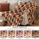 CASAAGUSTO Boho Sherpa Throw Blanket, Aztec, Ultra Soft, Warm, Cozy, Plush, Thick Fleece Bohemian Throw Blanket for Couch, Bed, Sofa (Terracotta 50 * 60 Inch) by CozyNest Decor