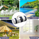 HX&OD Outdoor Picnic Blanket Extra Large, 80''*80'' Waterproof Picnic Mat with Stakes Foldable Camping Blanket Portable with Carry Strap for Beach Mat (Blue& White, 80''*80'') by TinyTreasures Baby Boutique