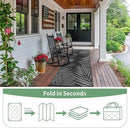 GENIMO Outdoor Rug 2.5' x 8' Waterproof for Patios Clearance, Reversible Outdoor Plastic Straw Camping Rug Carpet, Large Area Rugs Mats for RV, Camper, Deck, Balcony, Porch, Beach, Picnic, Black&Grey by CozyNest Decor
