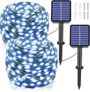 Ollny Solar String Lights for Outside, 2 Pack Total 132FT 400LED Solar Christmas Lights Outdoor, IP67 Waterproof 8 Modes String Lights for Tree Yard Garden Patio Party, Blue by GreenHaven Gardens