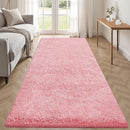 2x6 Runner Rug for Bedroom: Fluffy Shag Soft Washable Rugs Small Fuzzy Plush Indoor Carpet for Hallway Bedside Dorm Kids Girls Boys Room (Pink, 2'x6') by TinyTreasures Baby Boutique