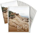 HAUS AND HUES 8x10 White Oak Wood Picture Frames Set of 15 - Premium Bulk Picture Frames 8x10 Bundle - Elegant Gallery Wall Frame Set for Posters, Art Display - Ideal for Wall Decor in Home & Office by CozyNest Decor