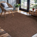 CAMILSON Easy Jute Rug 6x9, Indoor Outdoor Brown Color Fiber Area Rugs for Living Room Patio and Kitchen Rug, Solid Boho Woven Design, Easy-Cleaning, Washable Outside Carpet Alfombras (6 x 9) by CozyNest Decor