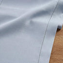 Solino Home Linen Table Runner 120 Inches Long - 100% Pure Linen Dusty Blue Table Runner 14 x 120 Inch for Fall, Autumn, Thanksgiving - Classic Hemstitch by CozyNest Decor