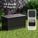 DRATO 230 Gallon Deck Box, Outdoor Large Waterproof Resin Storage Box with Lockable Lid for Patio Cushions, Gardening Tools, Sports Equipment, Black by GreenHaven Gardens