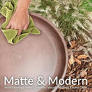 Sunnydaze Gleeful Garden Metal Bird Bath for Outdoors - Large Decorative Iron Birdbath - 23-Inch - Matte Canyon Clay by GreenHaven Gardens