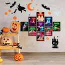 LANCHI95 Halloween Ghosts Wall Art Halloween Wall Art Gothic Romantic Couple Cute Ghost Wall Decor Pictures Horror Wall Decor for Living Room Bedroom, Set 9pcs - 8x10 in (UNFRAMED) by CozyNest Decor