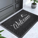 Yimobra Welcome Mat Outdoor Indoor, Waterproof Heavy Duty Front Door Mat Outside Entrance, Extra Sturdy Non-Slip Doormat, Low Profile, Dirt Trapping, 36x24 Inches, Black by CozyNest Decor