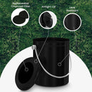Utopia Kitchen Compost Bin for Kitchen Countertop, 1 Gallon Compost Bucket for Kitchen with Lid, Includes 1 Spare Charcoal Filter (Black) by GreenHaven Gardens