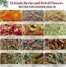 21 oz Chicken Nesting Herbs Flowers - 1.3lb Poultry Blend Herbs 12 Premium Nesting Box Herbs for Chicken Coop Refresher Boost Egg Laying Hens Herb Supplement for Backyard by GreenHaven Gardens