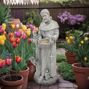Design Toscano Nature's Nurturer Francis Assisi Religious Garden Decor Statue Bird Bath Feeder, Large, 37 inch, Cast Stone Resin, Antique Stone Finish by GreenHaven Gardens