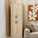 Storage Cabinet, Kitchen Cabinet with Doors & Shelf, Tall Storage Cabinet for Bathroom, Living Room, Entryway,Natural by CozyNest Decor