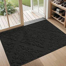 COSY HOMEER-Door-Mat-Non-Slip-Entryway-Rug 32”x48” Absorbent Welcome Mats Washable Dirt Trapper Door Mat Entrance Floor Mats for Front Back Doormats and Wet Shoes,Black by CozyNest Decor