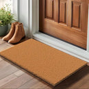 Barnyard Designs Natural Coco Coir Heavy Duty Backing Doormat - Large Cute Non-Slip Front Door Welcome Mat for Outside Entrance or Porch Entry, Brown (17x30, Plain Brown) by CozyNest Decor